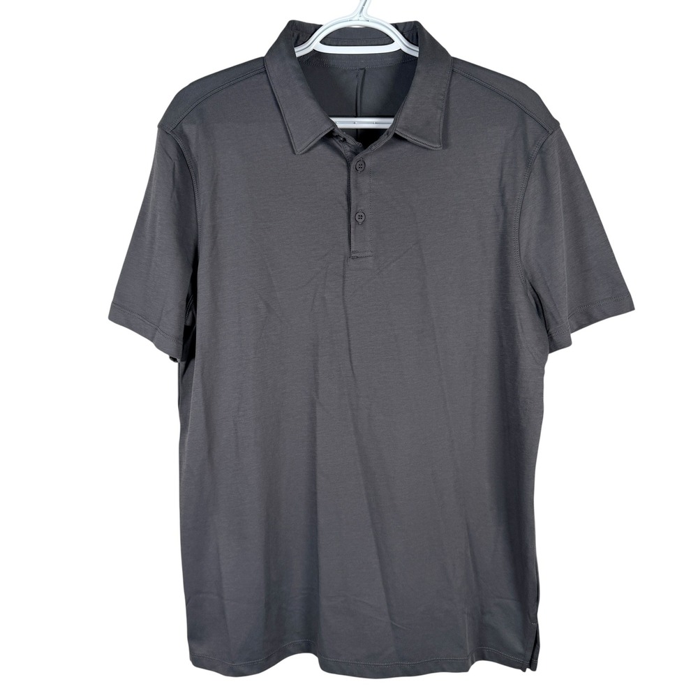 Jack Archer Jetsetter Tech Polo Mens L Gray Short Sleeve Performance NEW read